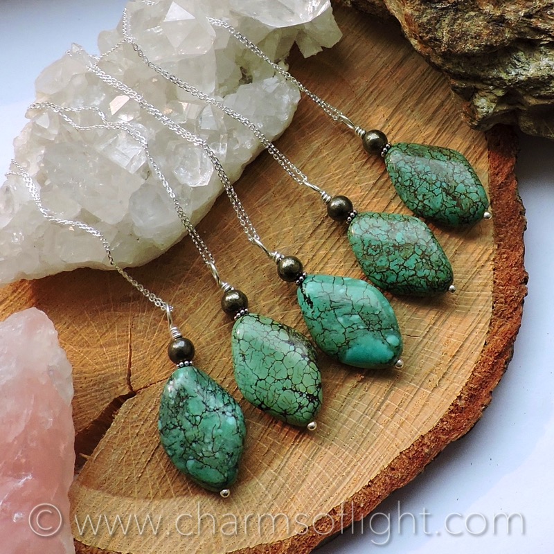 Turquoise & Pyrite Necklace